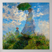 Monet Woman Parasol Impressionisme Poster (Voorkant)
