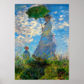 Monet Woman Parasol Impressionisme Poster (Voorkant)