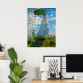 Monet Woman Parasol Impressionisme Poster (Thuiskantoor)
