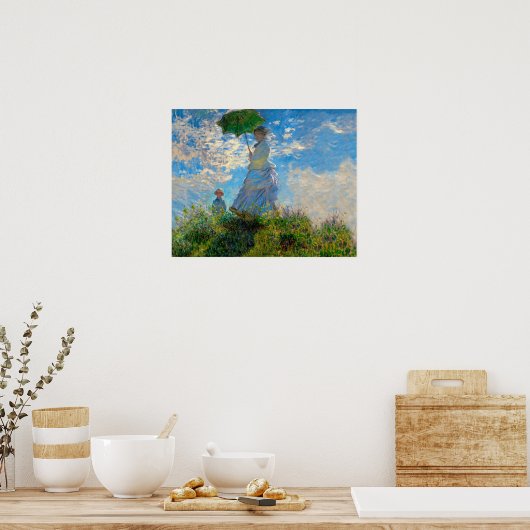 Monet Woman Parasol Impressionisme Poster (Keuken)