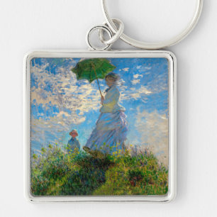 Monet Woman Parasol Impressionisme Sleutelhanger