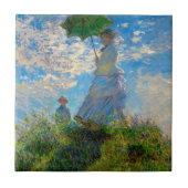 Monet Woman Parasol Impressionisme Tegeltje (Voorkant)
