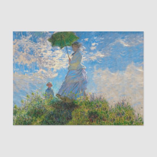 Monet Woman Parasol Impressionisme Tissuepapier (Voorkant)