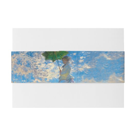 Monet Woman Parasol Impressionisme Uitnodigingen Wikkel (Achterkant Voorbeeld)