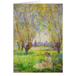 Monet Woman zit onder de Willows Fine Art