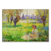 Monet Woman zit onder de Willows Fine Art Kaart (Voorkant)