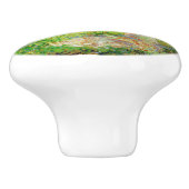 Monet Woman zit onder de Willows Fine Art Keramische Knop (Zijkant)