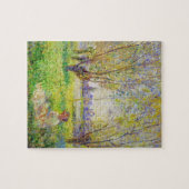 Monet Woman zit onder de Willows Fine Art Legpuzzel (Horizontaal)