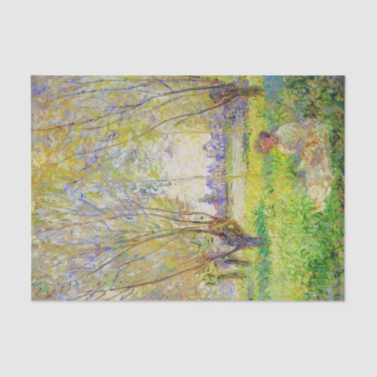 Monet Woman zit onder de Willows Fine Art Tissuepapier (Voorkant)