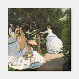 Monet Women in Garden Magnet