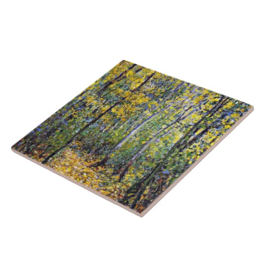 Monet - Wood Lane, beroemd schilderij, Tegeltje (Zijkant)