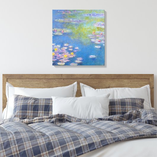 Monet Yellow Water Lilie Canvas Afdruk (Insitu (Slaapkamer))