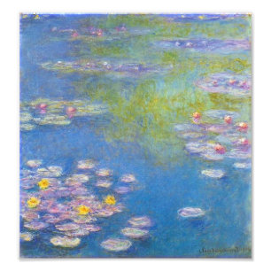Monet Yellow Water Lilies Print Foto Afdruk