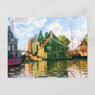 Monet - Zaandam, Canal, 1871 fijn kunstschilderij Briefkaart