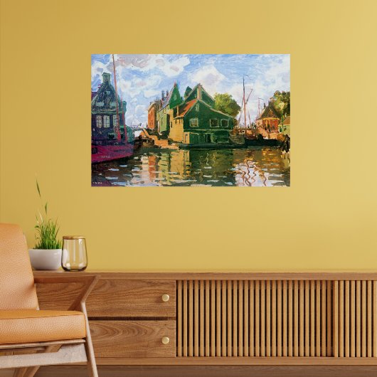 Monet - Zaandam, kanaalschilderij Poster (Woonkamer 2)