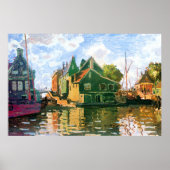 Monet - Zaandam, kanaalschilderij Poster (Voorkant)