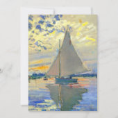 Monet Zeilboot bij Le Petit-Gennevilliers Aankondiging (Voorkant)