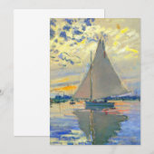 Monet Zeilboot bij Le Petit-Gennevilliers Aankondiging (Voorkant / Achterkant)