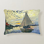 Monet - Zeilboot bij le Petit Gennevilliers Accent Kussen<br><div class="desc">Claude Monet schilderij,  Zeilboot bij le Petit Gennevilliers</div>