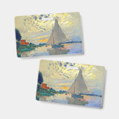 Monet Zeilboot bij Le Petit-Gennevilliers Badge (Voor- en achterkant)