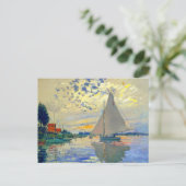Monet Zeilboot bij Le Petit-Gennevilliers Briefkaart (Staand voorkant)