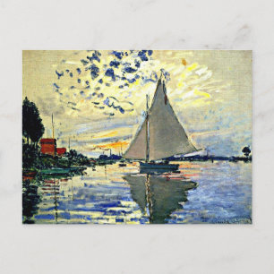 Monet - Zeilboot bij le Petit Gennevilliers Briefkaart