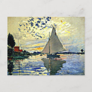Monet - Zeilboot bij le Petit Gennevilliers Briefkaart