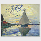 Monet - Zeilboot bij le Petit Gennevilliers Cadeaupapier (Vlak)