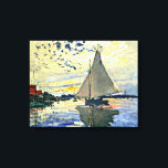 Monet - Zeilboot bij le Petit Gennevilliers Canvas Afdruk<br><div class="desc">Claude Monet schilderij,  Zeilboot bij le Petit Gennevilliers</div>