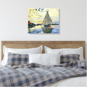 Monet - Zeilboot bij le Petit Gennevilliers Canvas Afdruk (Insitu (Slaapkamer))