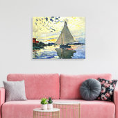 Monet - Zeilboot bij le Petit Gennevilliers Canvas Afdruk (Insitu (Woonkamer))