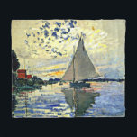 Monet, zeilboot bij le Petit Gennevilliers Fleece Deken<br><div class="desc">Claude Monet's beroemde schilderij,  Sailboat bij le Petit Gennevilliers</div>