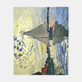 Monet - Zeilboot bij le Petit Gennevilliers Fleece Deken (Voorkant)