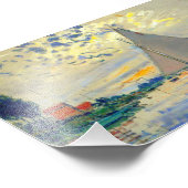 Monet Zeilboot bij Le Petit-Gennevilliers Foto Afdruk (Hoek)