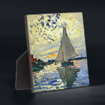 Monet - Zeilboot bij le Petit Gennevilliers Fotoplaat<br><div class="desc">Claude Monet schilderij,  Zeilboot bij Le Petit Gennevilliers, </div>