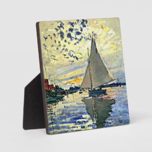 Monet - Zeilboot bij le Petit Gennevilliers Fotoplaat