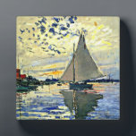Monet - Zeilboot bij le Petit Gennevilliers Fotoplaat<br><div class="desc">Claude Monet schilderij,  Sailboot bij le Petit Gennevilliers,  wereldberoemd</div>