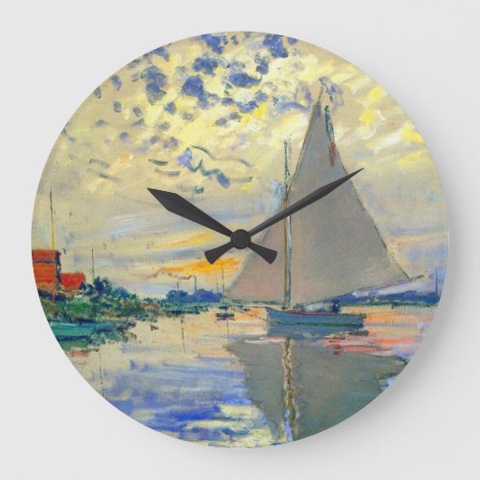Monet Zeilboot bij Le Petit-Gennevilliers Grote Klok (Voorkant)