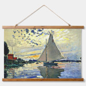 Monet - Zeilboot bij le Petit Gennevilliers Hangend Wandkleed (Voorkant)