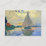 Monet Zeilboot bij Le Petit-Gennevilliers Informatiekaartje<br><div class="desc">Behuizing Kaarten met Claude Monets olieverfschilderij Zeilboot bij Le Petit-Gennevilliers (1874). Een serene zeilboot vaart in Parijs,  Frankrijk. Perfect voor liefhebbers van impressionisme en Franse kunstverzamelaars!</div>