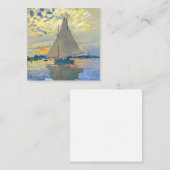 Monet Zeilboot bij Le Petit-Gennevilliers Informatiekaartje (Voorkant / Achterkant)