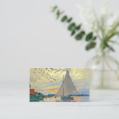 Monet Zeilboot bij Le Petit-Gennevilliers Informatiekaartje (Staand voorkant)