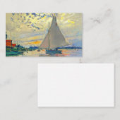 Monet Zeilboot bij Le Petit-Gennevilliers Informatiekaartje (Voorkant / Achterkant)