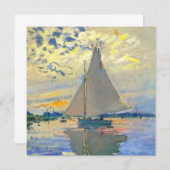 Monet Zeilboot bij Le Petit-Gennevilliers Kaart (Voorkant / Achterkant)