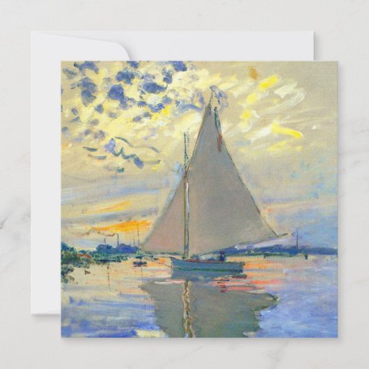Monet Zeilboot bij Le Petit-Gennevilliers Kaart (Voorkant)