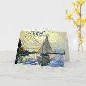 Monet - Zeilboot bij le Petit Gennevilliers Kaart (Gele Bloem)