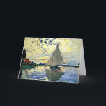 Monet - Zeilboot bij le Petit Gennevilliers Kaart<br><div class="desc">Claude Monet schilderij,  Zeilboot bij le Petit Gennevilliers</div>