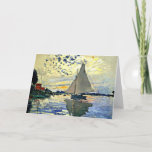 Monet - Zeilboot bij le Petit Gennevilliers Kaart<br><div class="desc">Claude Monet schilderij,  Zeilboot bij le Petit Gennevilliers</div>