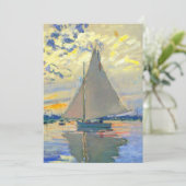 Monet Zeilboot bij Le Petit-Gennevilliers Kaart (Staand voorkant)