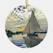 Monet - Zeilboot bij Le Petit-Gennevilliers Keramisch Ornament (Voorkant)